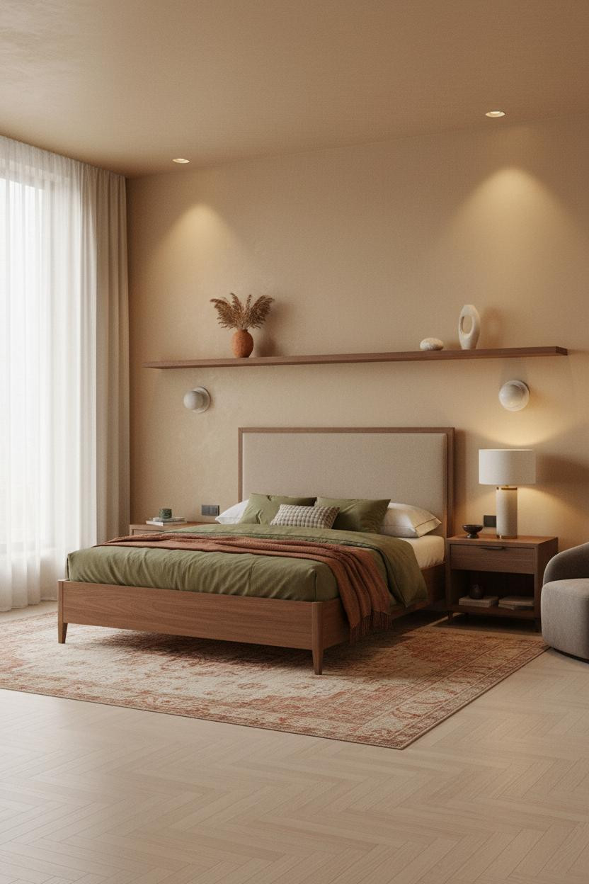 Warm Minimalist Bedroom Natural Light