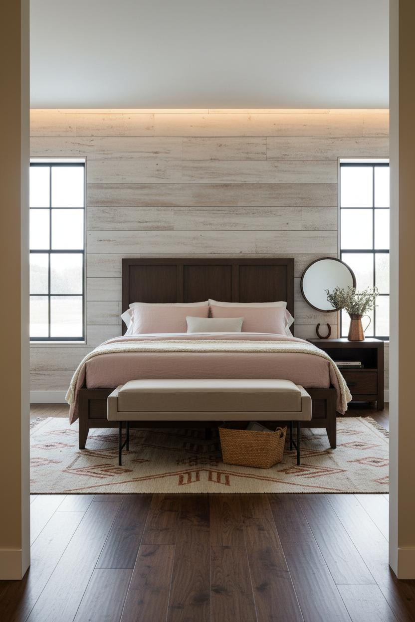 Western Bedroom Ideas Modern Farmhouse Shiplap Design
