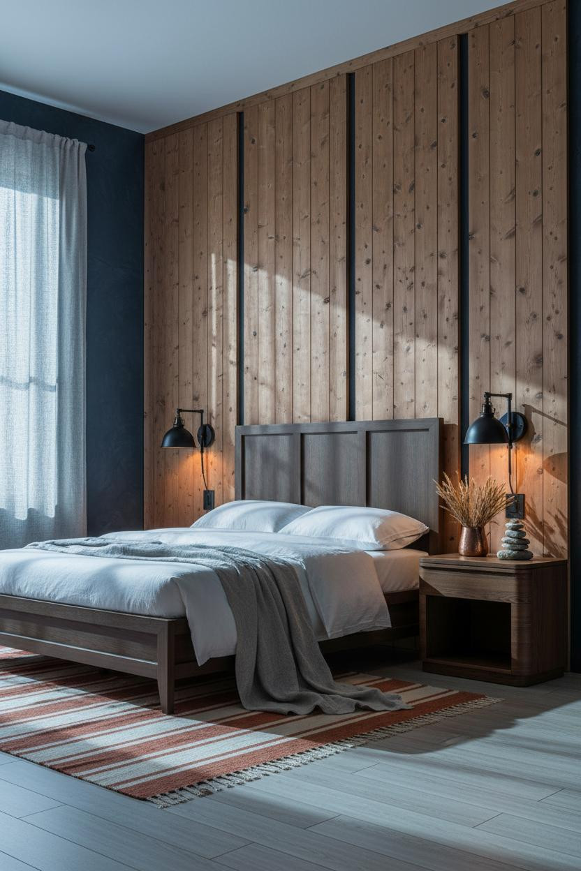 Western Chic Bedroom Cedar Headboard