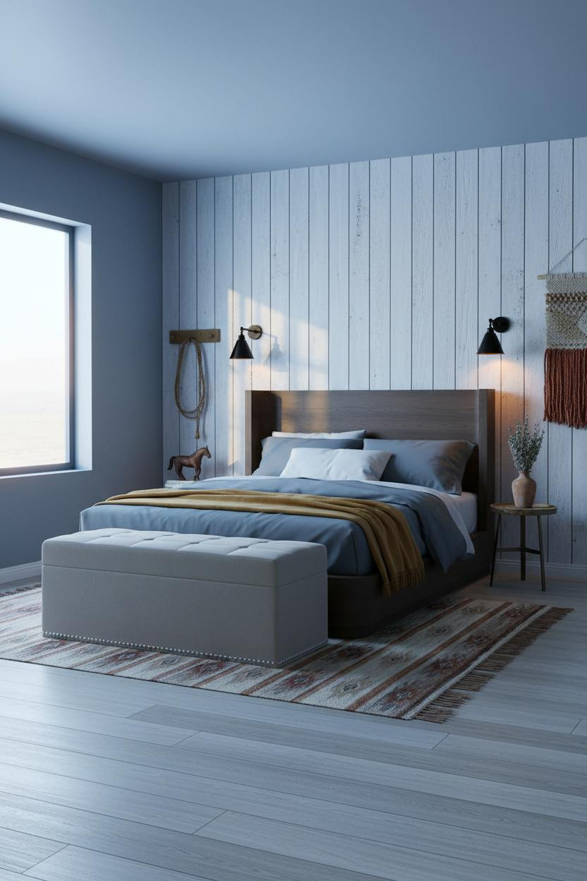 Western Chic Bedroom Shiplap Indigo Ranch