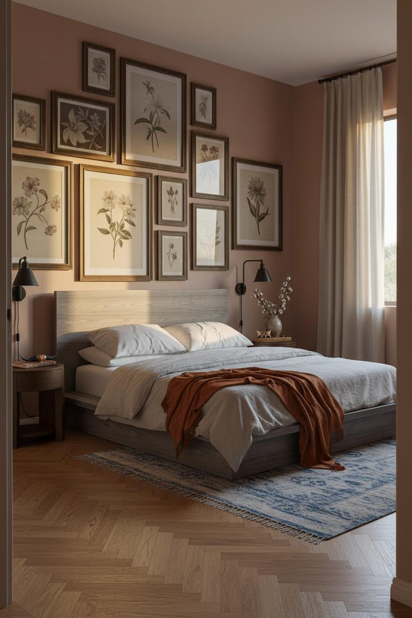 Western Farmhouse Bedroom Gallery Wall