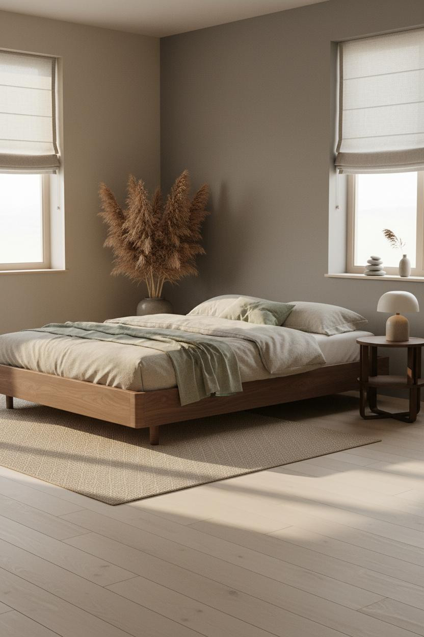 Zen Bedroom Japandi Platform Bed