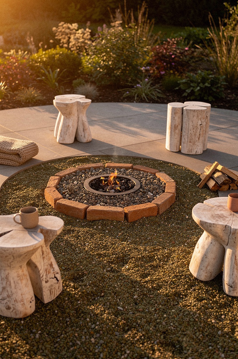Start with a gravel fire-pit circle you can lay in one afternoon