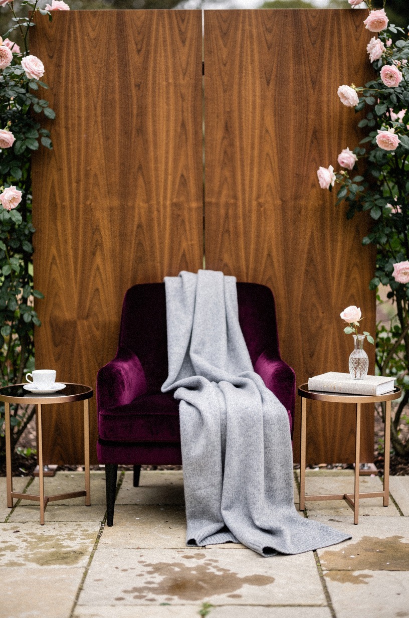 Build a lounge corner around one piece that doesn't apologize
