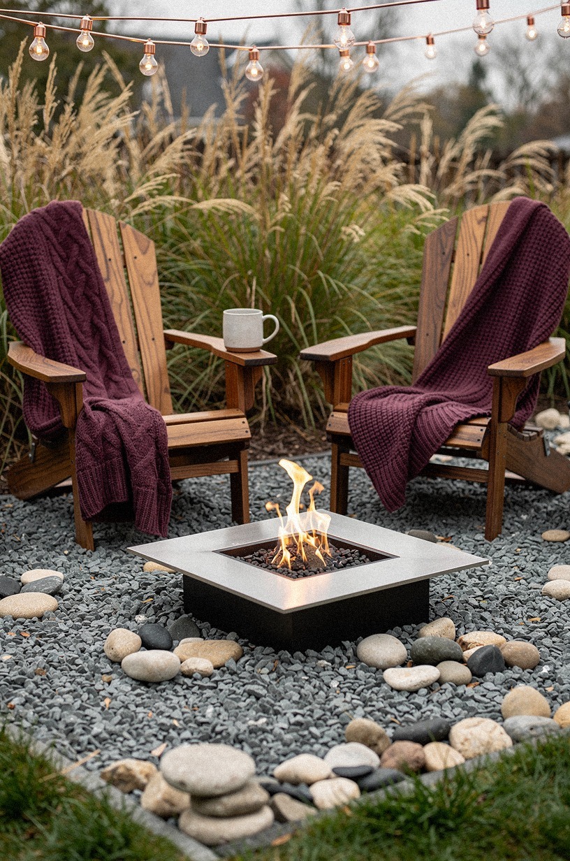 Layer gravel and river rock for a permeable, low-maintenance base