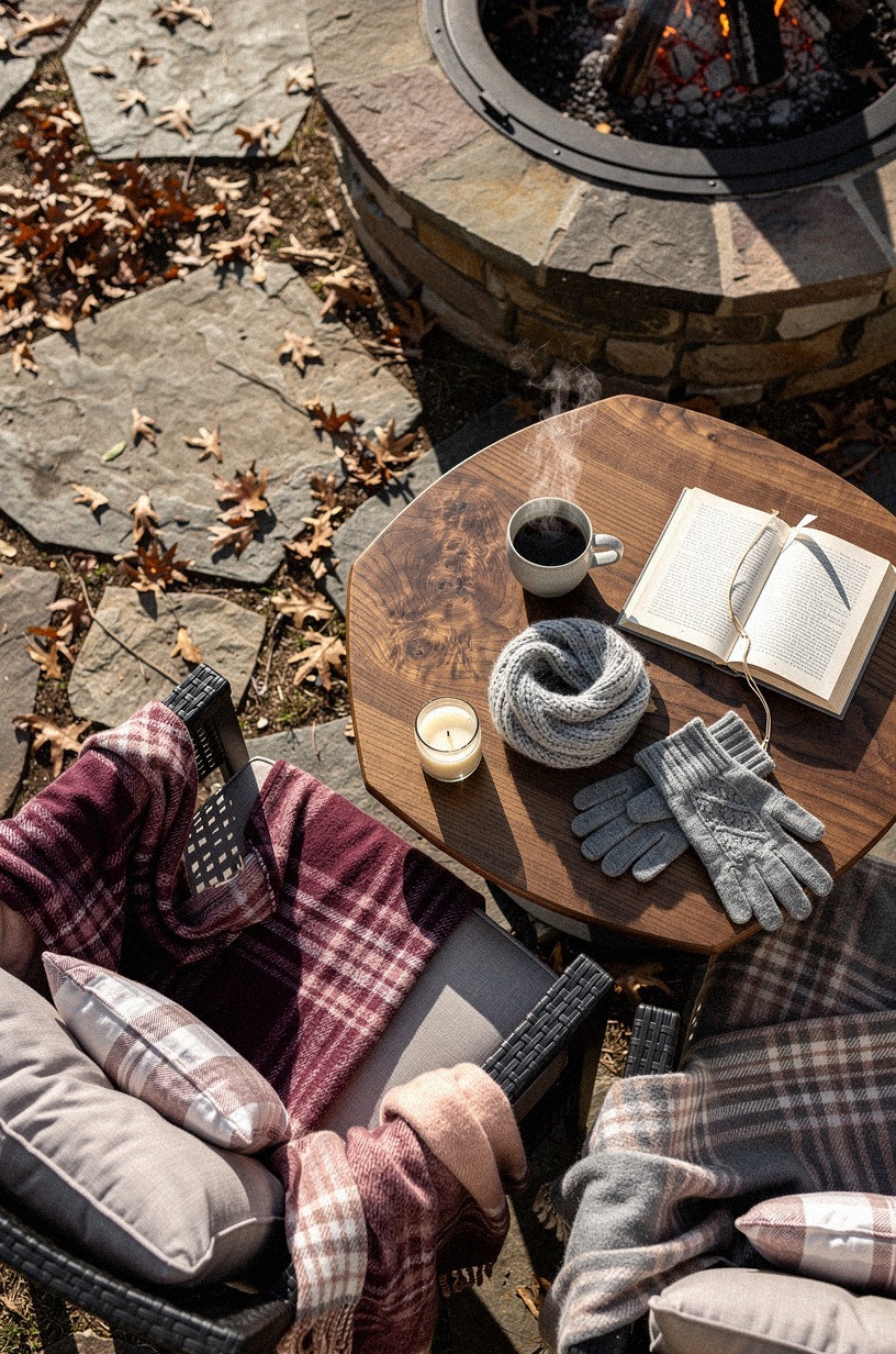Layer plaid blankets on every seat