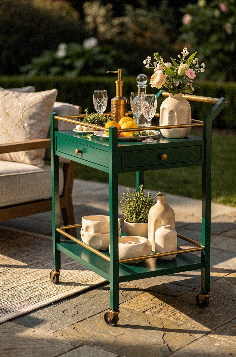 Roll out a bar cart that earns its real estate