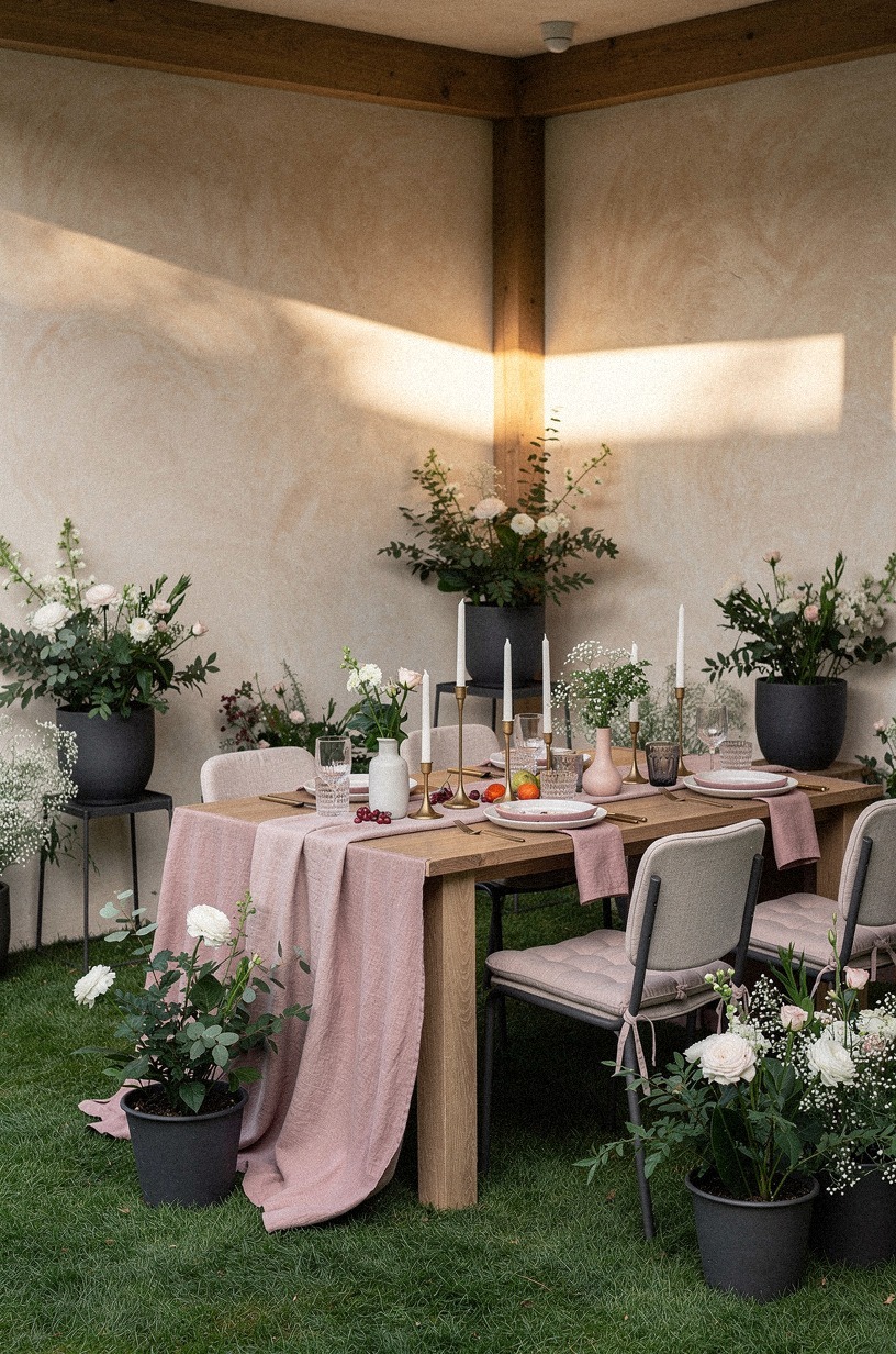 Build a garden room around the dinner table