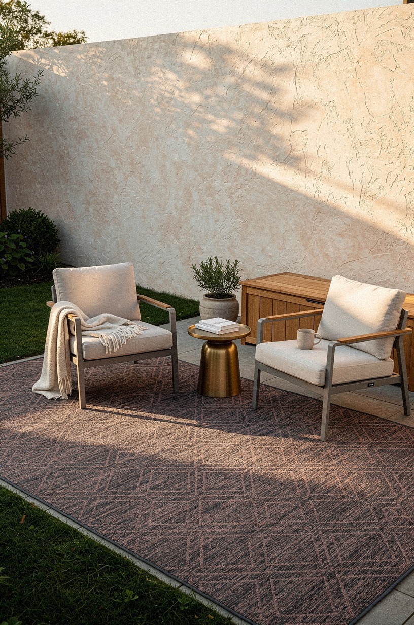 Roll out a washable rug under chairs
