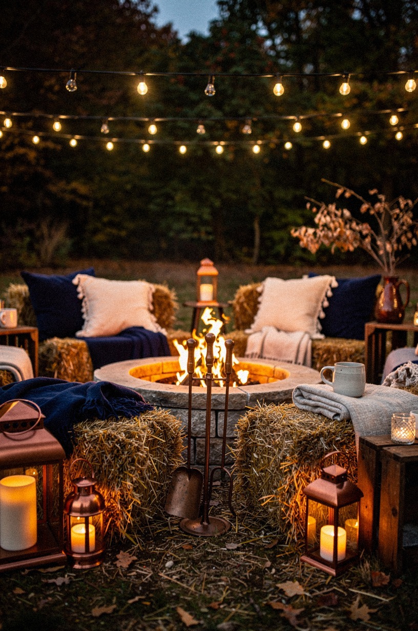 Place hay bales for extra seating with the Soft Edge Rule