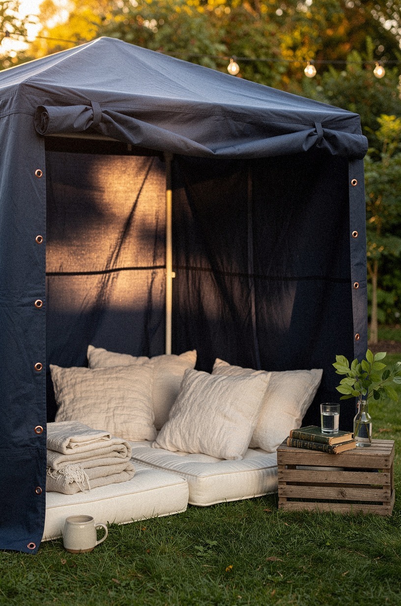 PVC-and-canvas cabana: rig it in under an hour