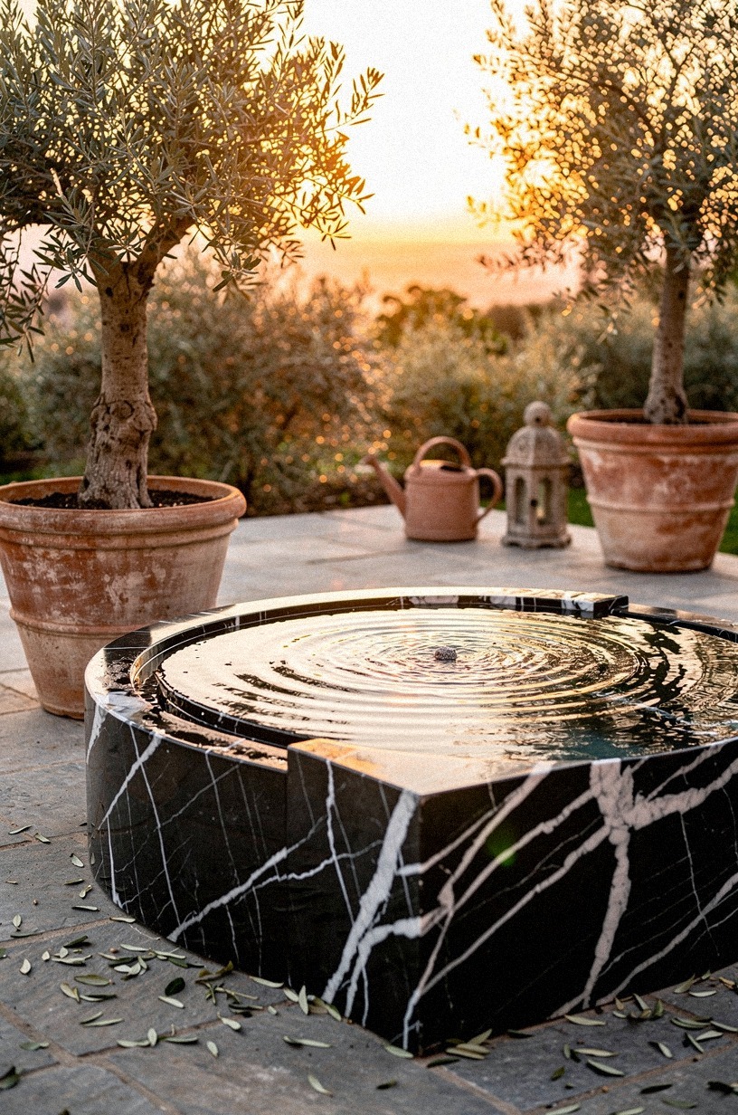 Add a fountain that sounds like silence