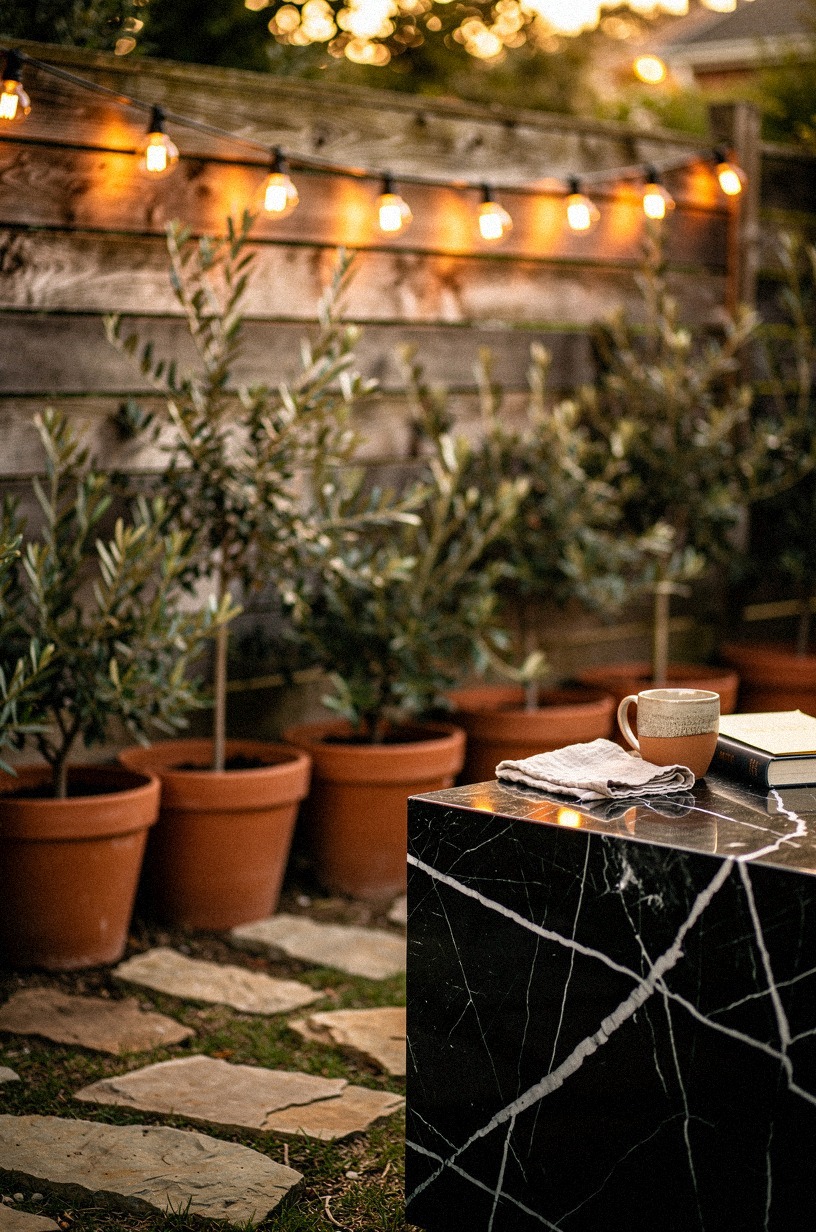 Stack vintage crates as a tiered plant stand