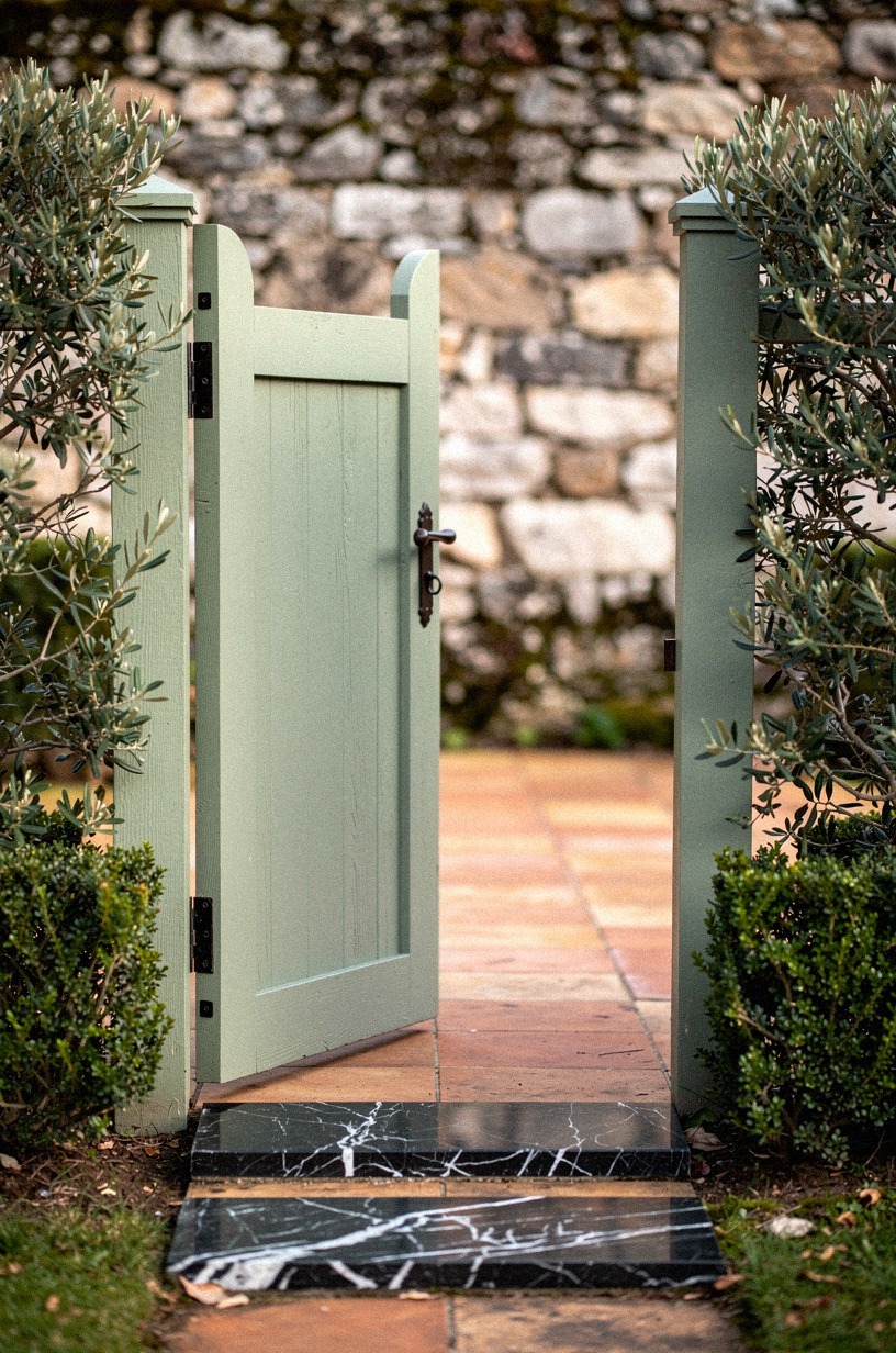 Farrow & Ball Green Smoke on the garden gate: worth the splurge