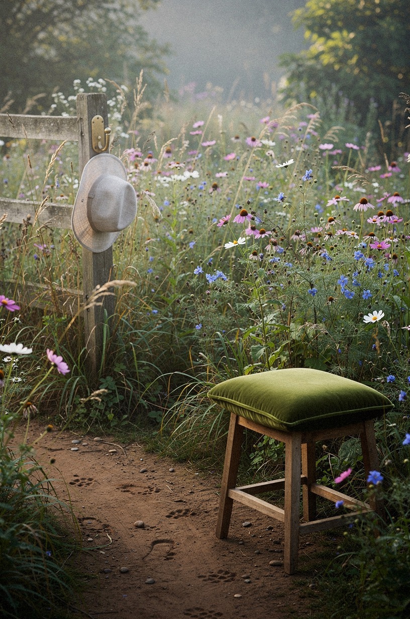 I left one corner completely untouched, tall grass and wildflowers, for the bees