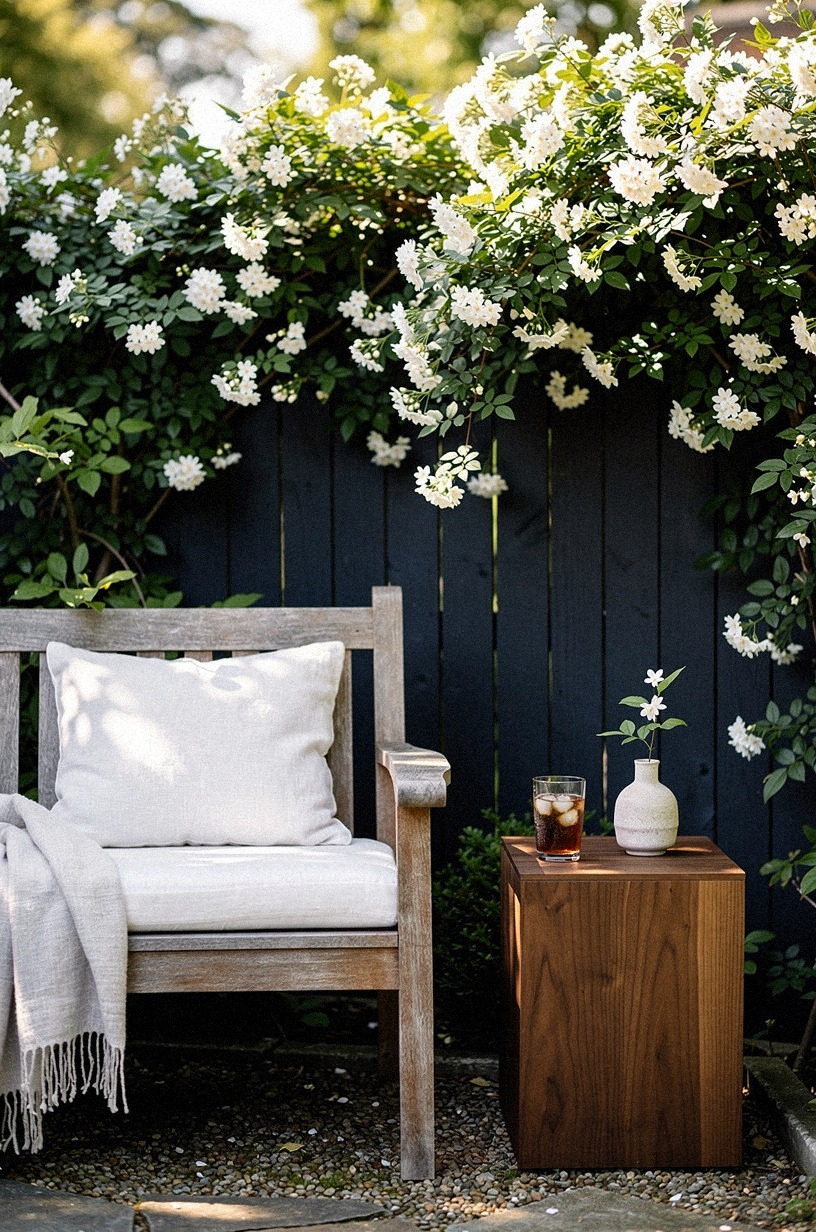Train climbing jasmine up the fence for fragrant evenings