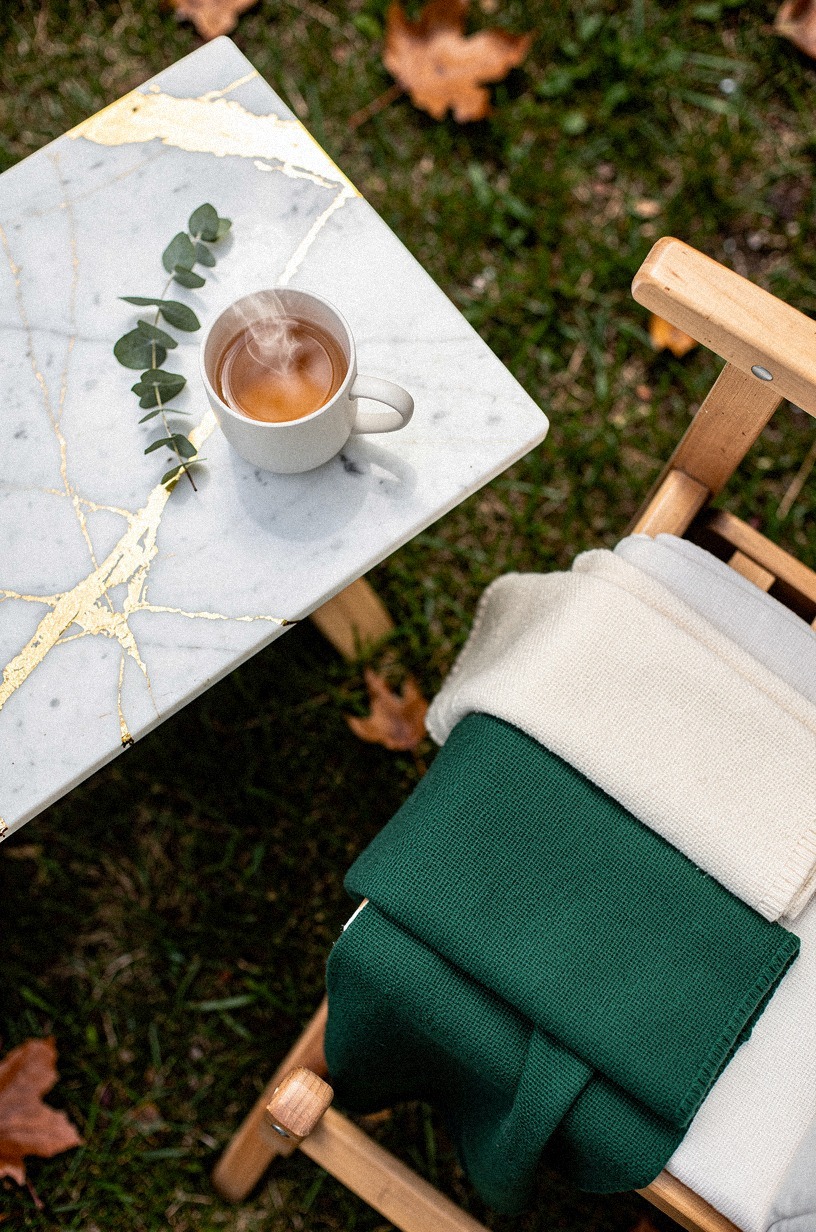 Finish with a cozy blanket ladder