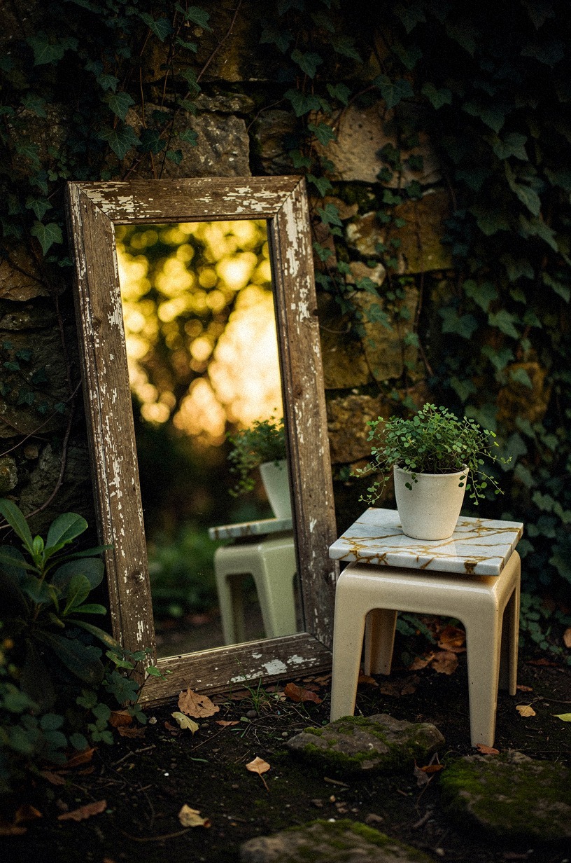 Bounce light into a dark corner with a framed mirror