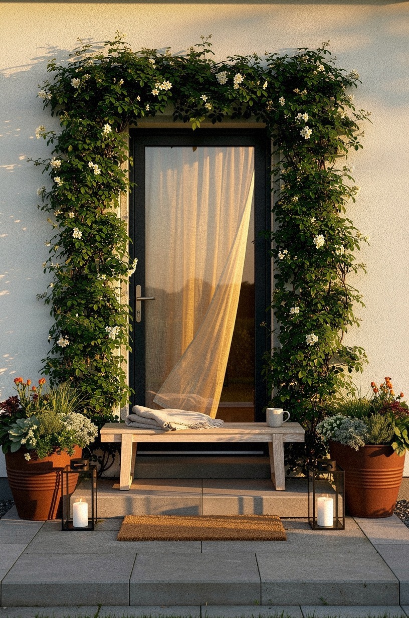 Frame the back door with climbing jasmine