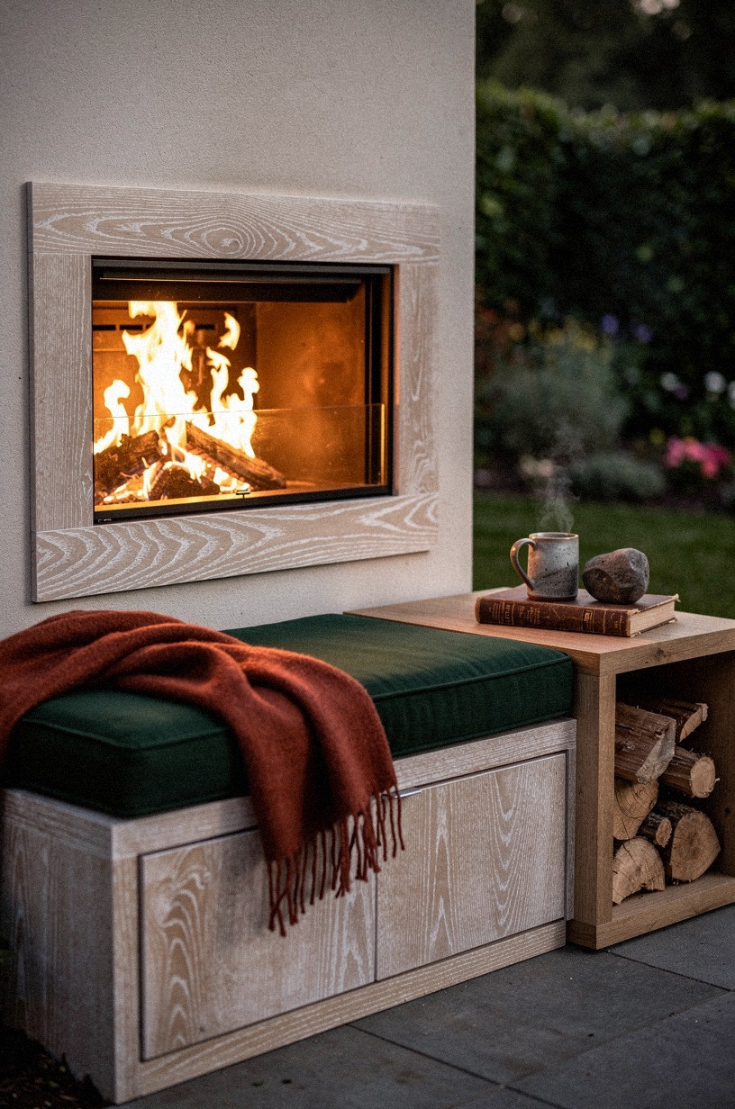 Start with a smokeless wood-burning insert for traditional crackle minus the sting