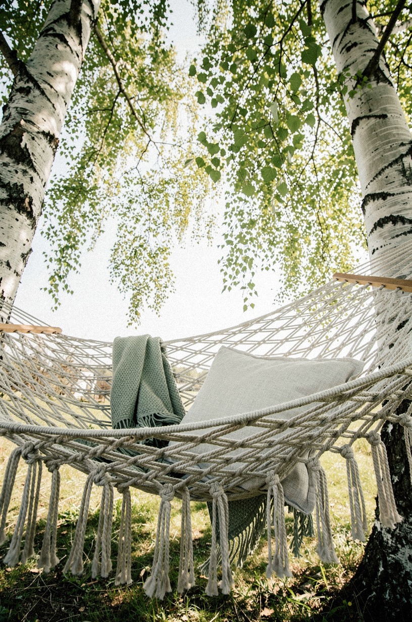 Add a hammock between two trees