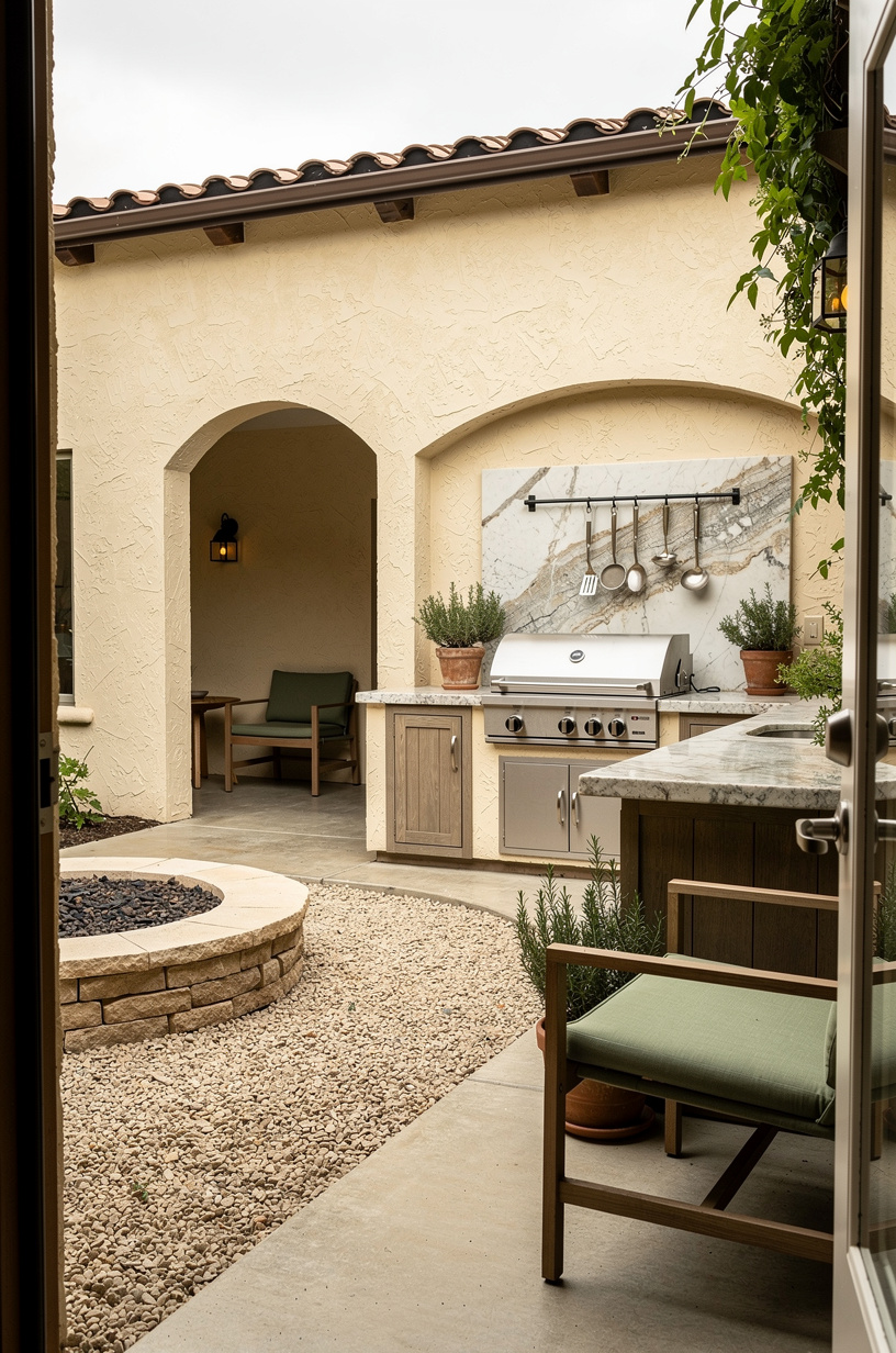 Add a <strong>Gravel Fire Pit Circle</strong> Next to the Grill