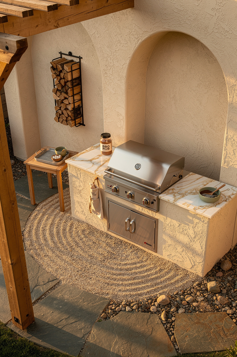 Build a <strong>Gravel Prep Zone</strong> Around the Grill
