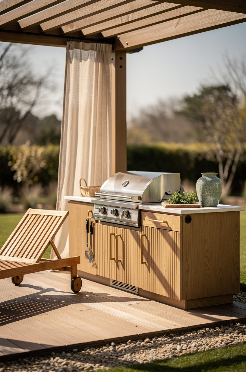 Use a <strong>Stainless Grill Cart</strong> as a Built-In Stand-In