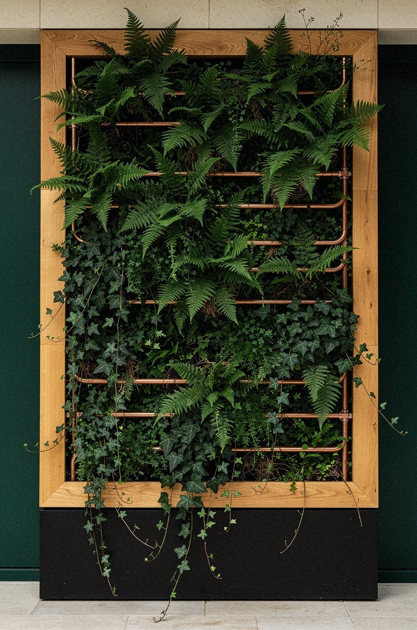 Build a living wall for vertical enclosure