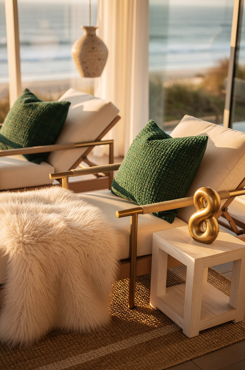 Choose Outdoor Bouclé Cushions for the Loungers
