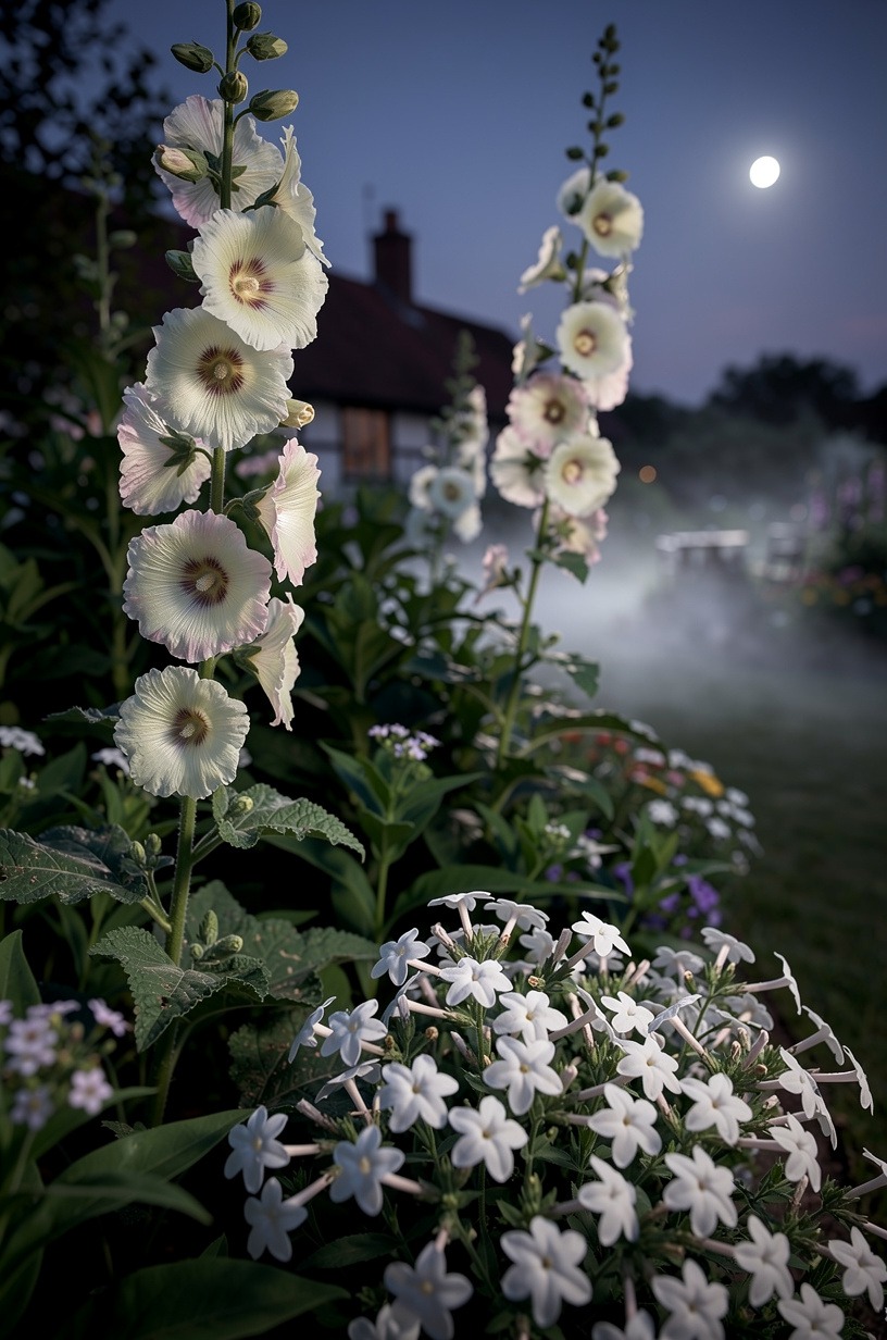 Plant for the dusk hour (white and pale blooms)
