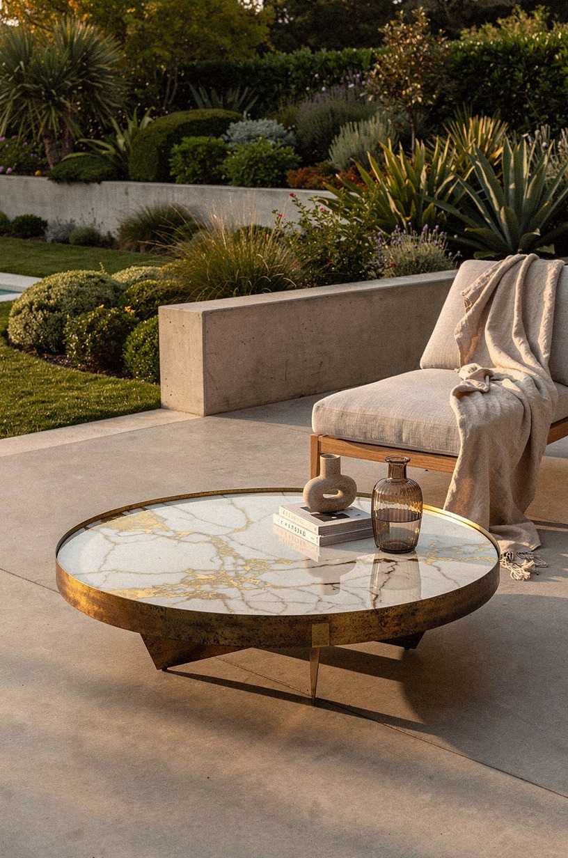 Float a mirror-top table