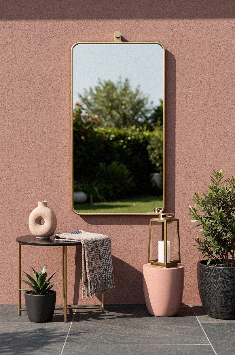 Hang a real mirror (yes, outside)