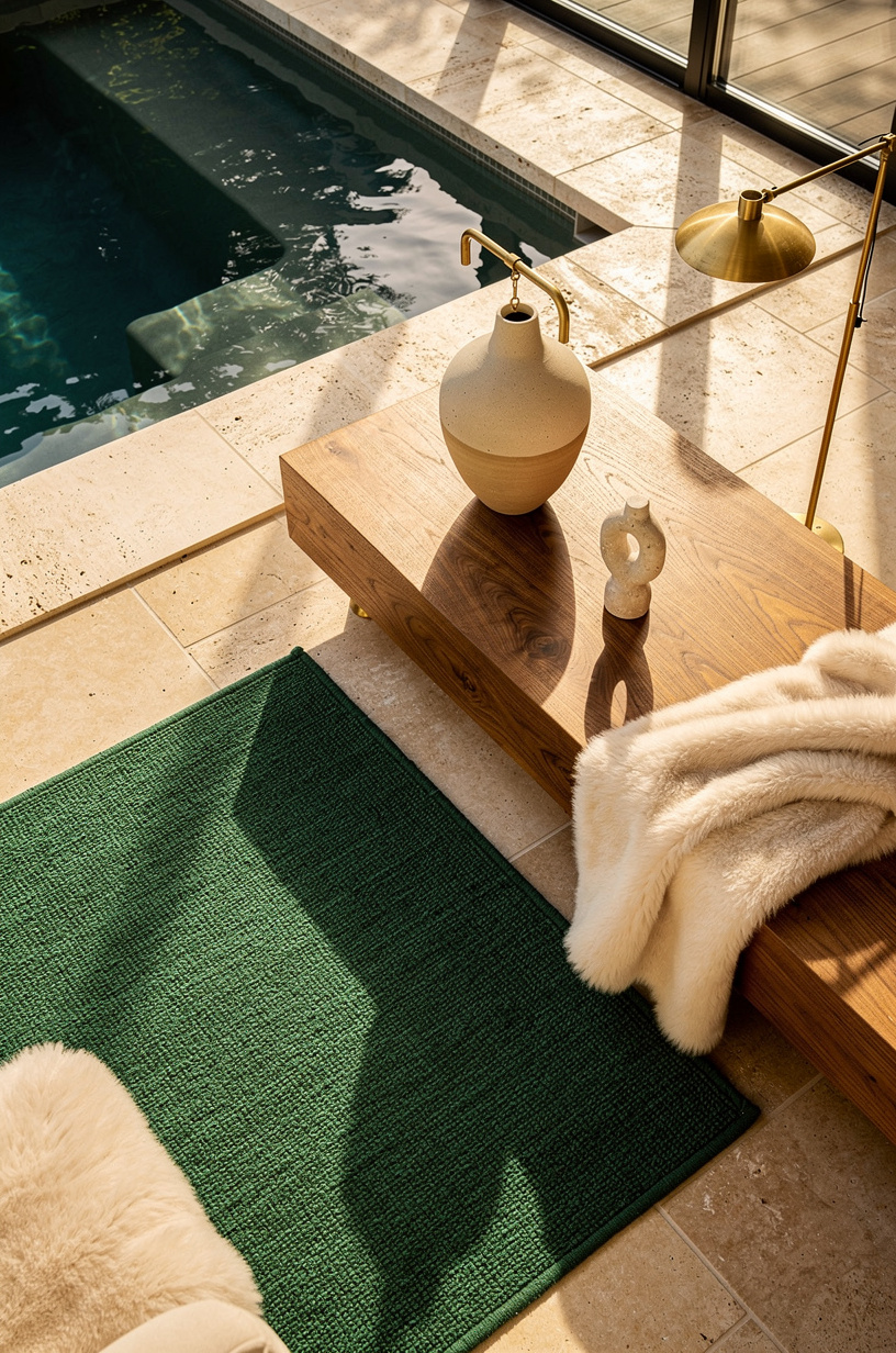 Lay Travertine Coping and Let It Run Wide