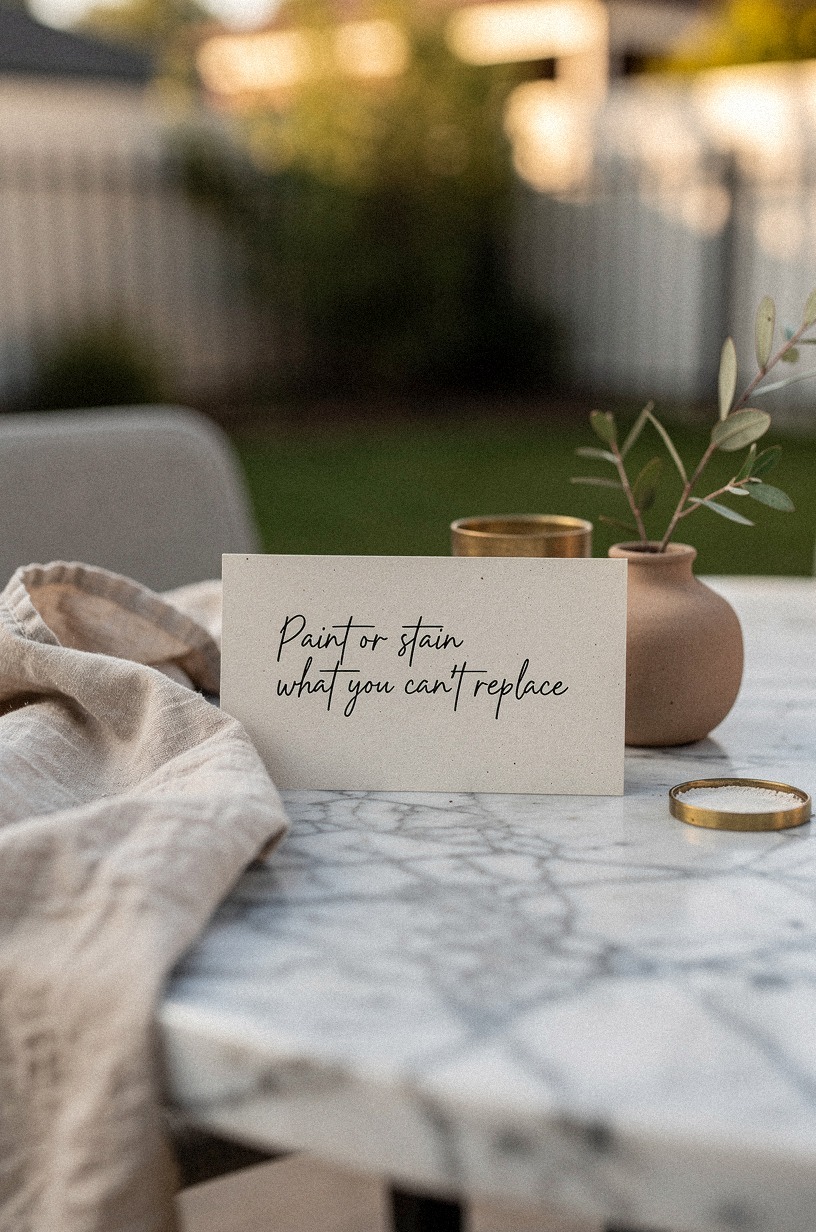 Paint or stain what you can't replace