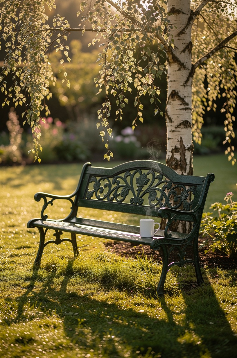 Scatter seating where the light lands (not on the patio)