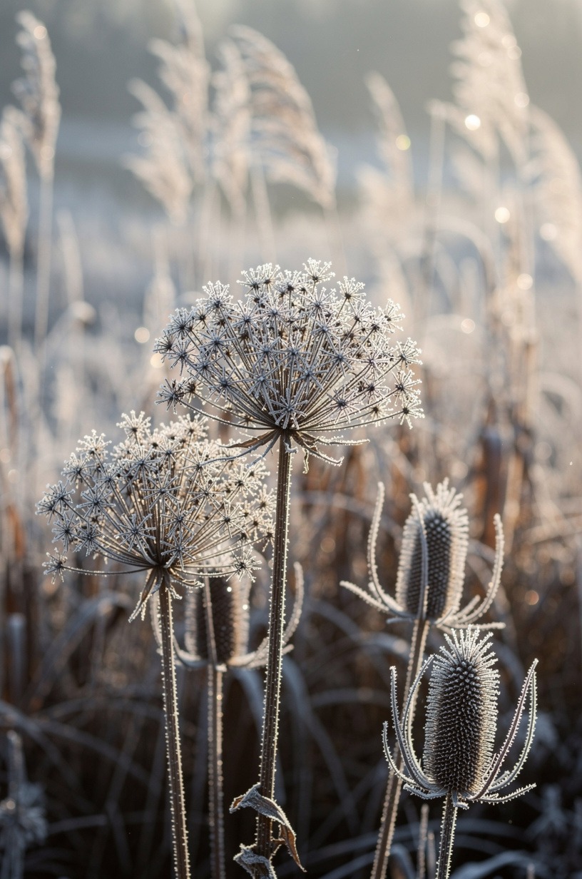 Leave the seedheads standing (don't deadhead everything)