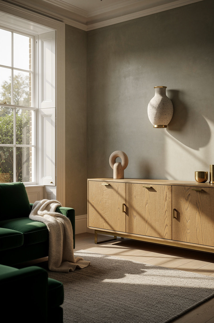 Use a Limewashed Wall as the Backdrop