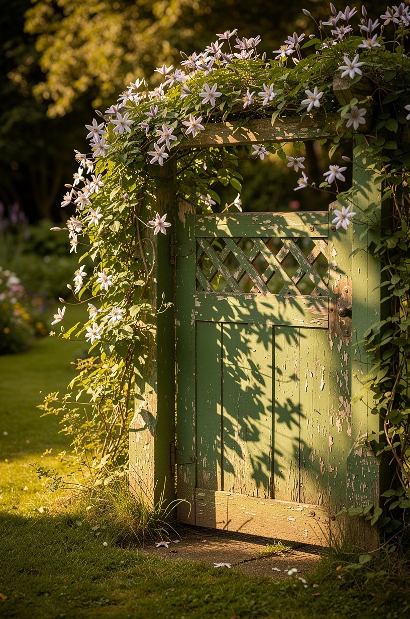 Add a weathered gate (even if it leads nowhere)
