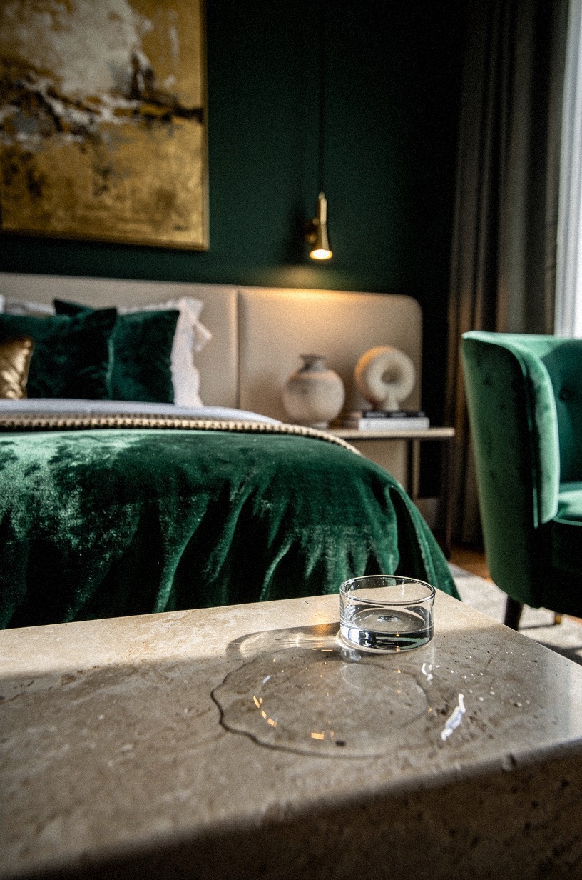 Add a picture light above a headboard or art