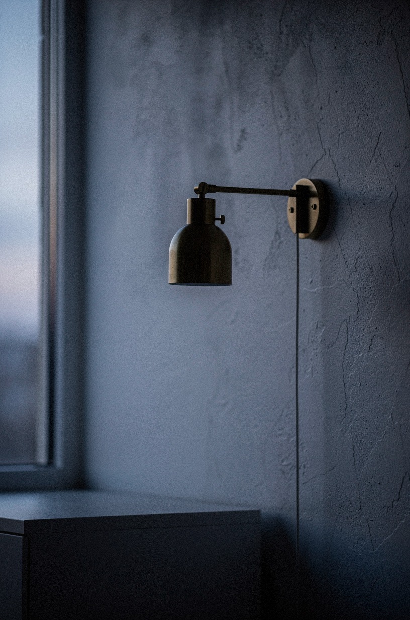 Add a plug-in sconce on each side of the bed