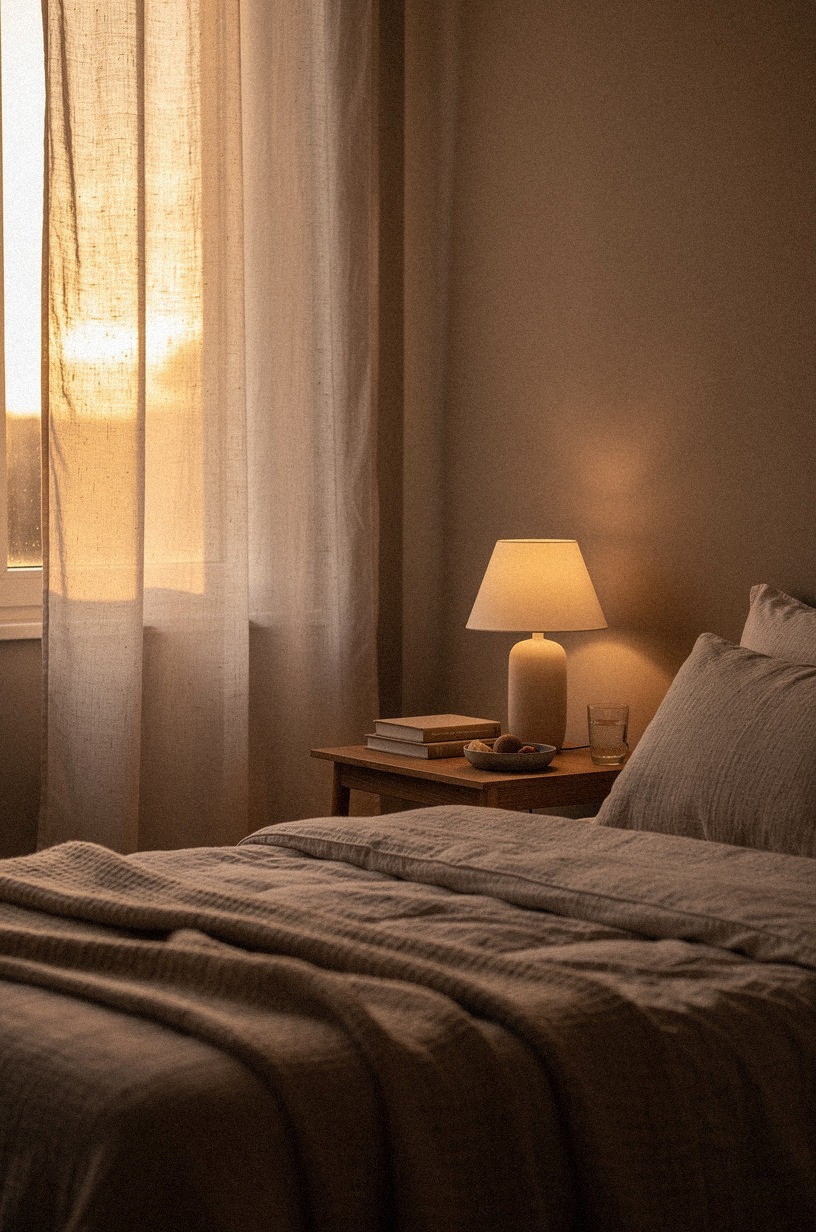 Layer your light so the ceiling fixture is never the only story