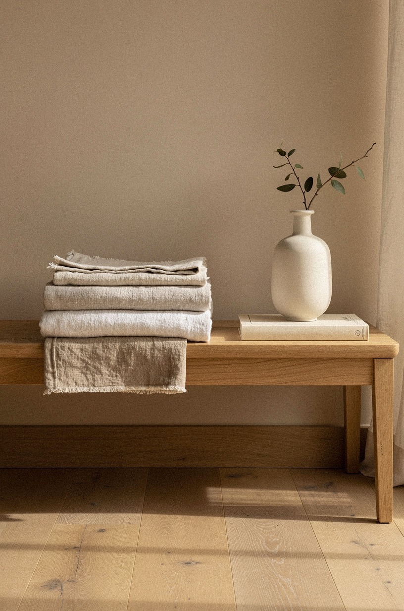 Add a bench or stool at the foot of the bed