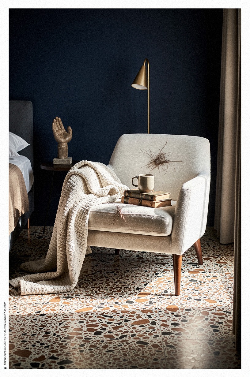 Layer a floor lamp behind a reading chair