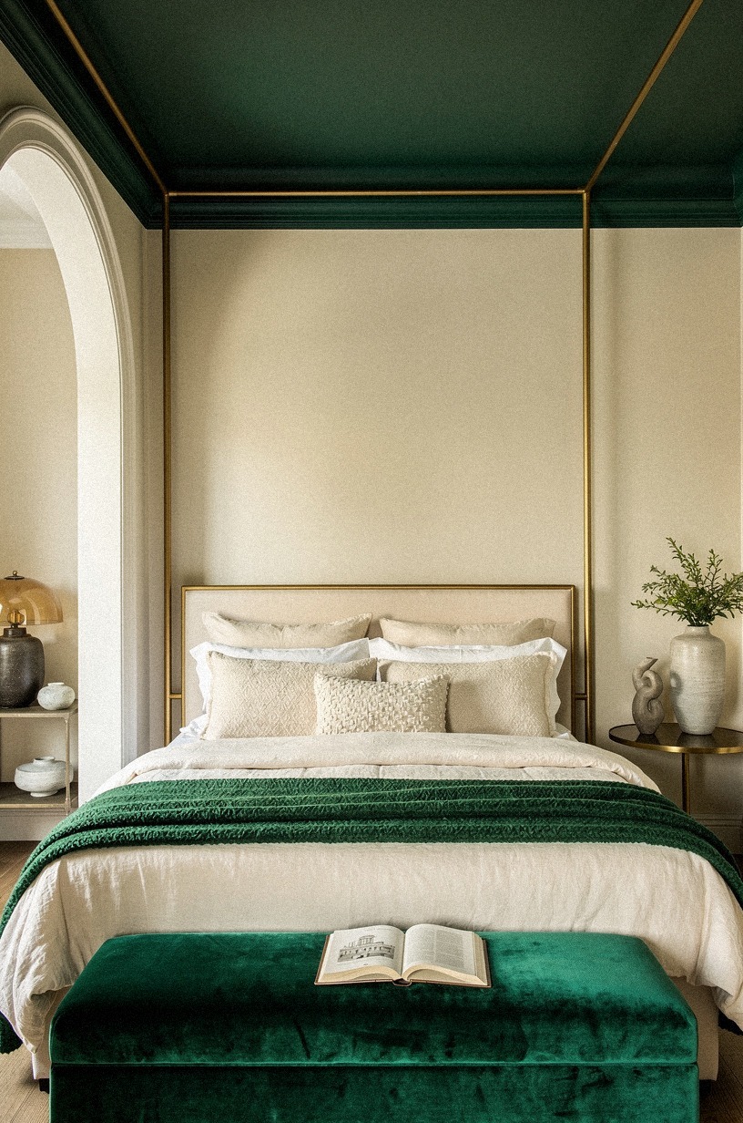 Paint the ceiling a shade darker, the