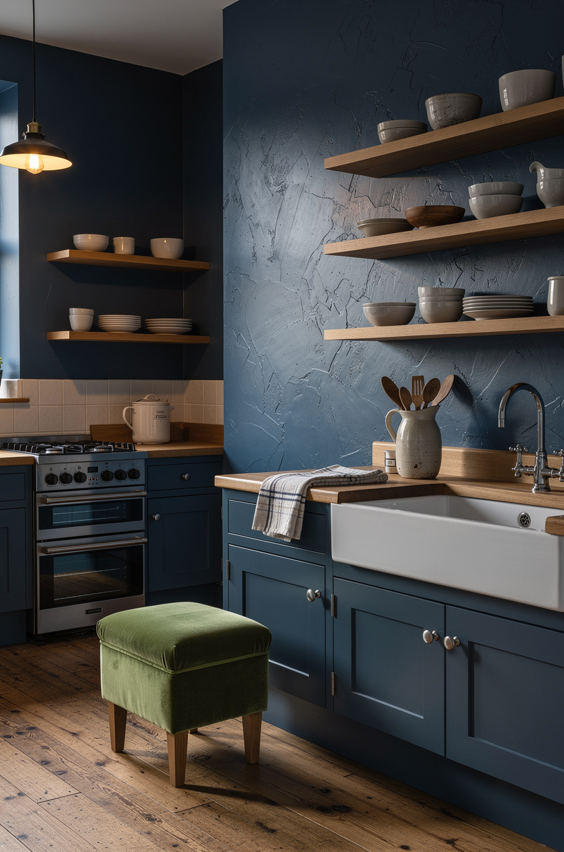 Install Open Shelving in Warm Wood