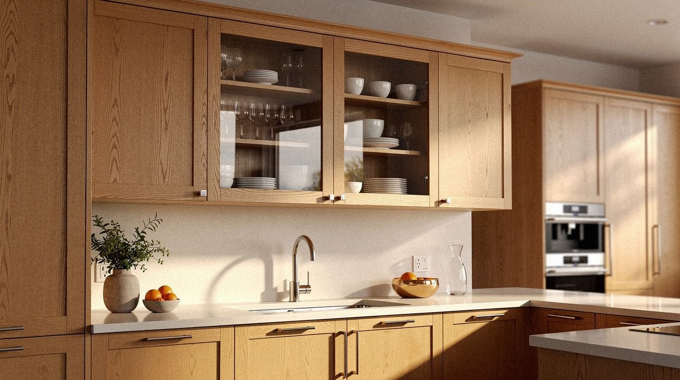 Easy Glass-Front Kitchen Cabinet Ideas for Airy Storage