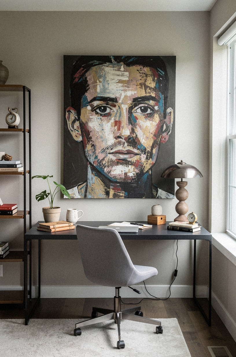 Hang a single large-scale piece instead of a gallery
