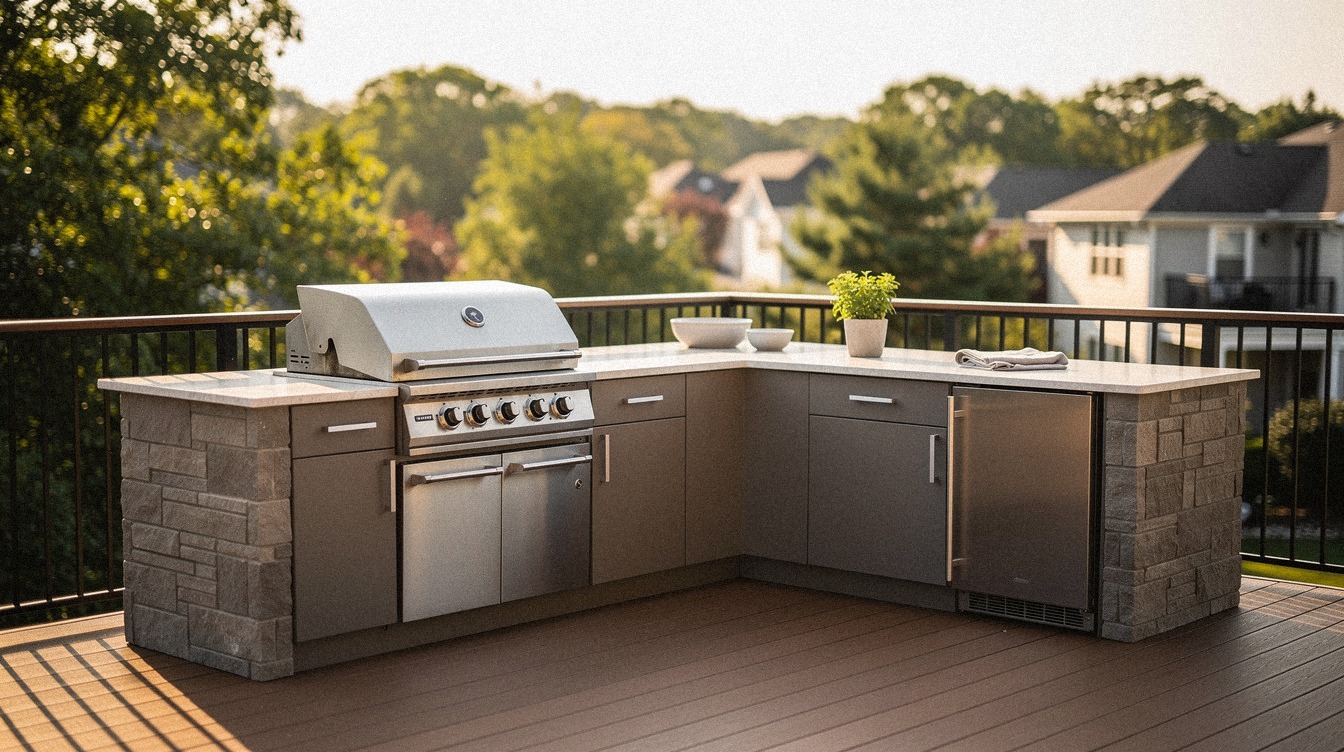 How to Build a Deck Outdoor Kitchen Without Wasting Space