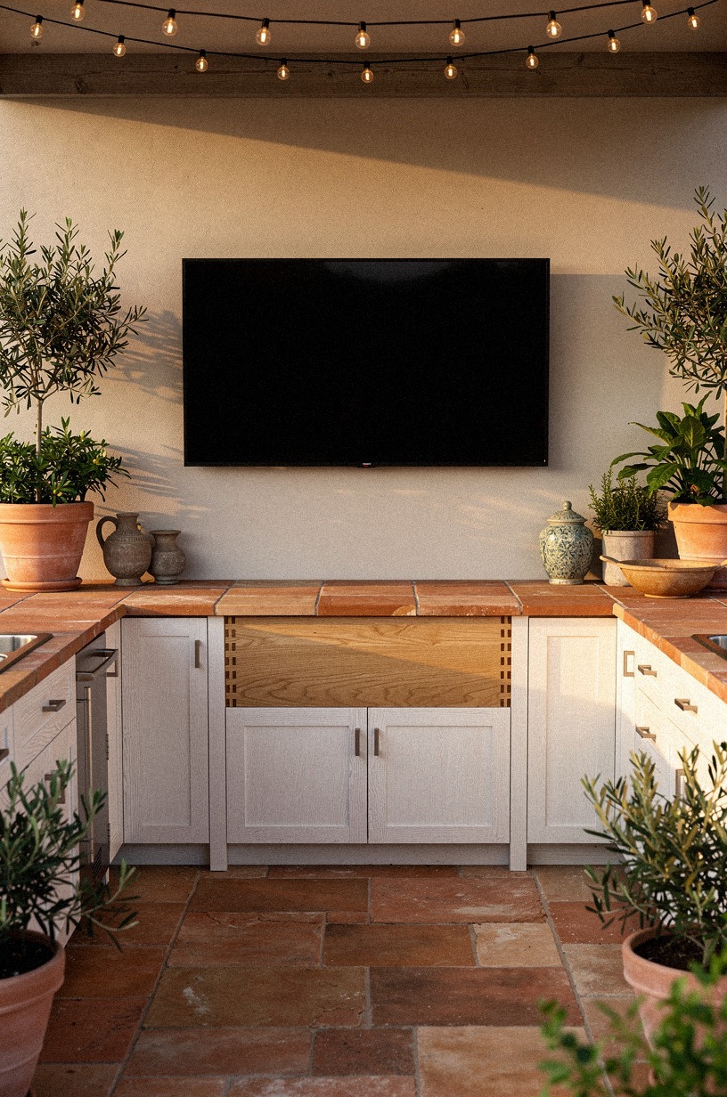 Start with the TV wall under cover
